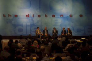AEM business leaders panel discussion on stage