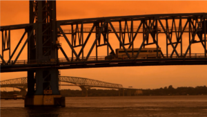 Bridge in sunset