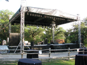 Outdoor stage setup