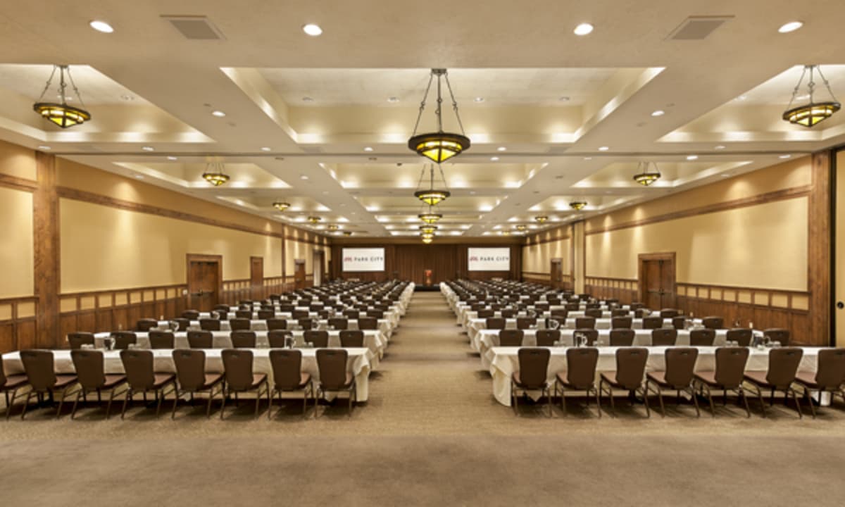 A photo of the ballroom of the Canyons Park City event venue. Tri-Marq often works with event venues like the Canyons Park City for smaller company events.