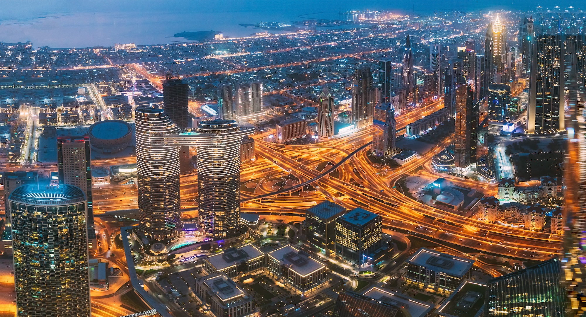 Aerial View of Dubai UAE