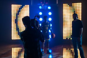 A videographer filming the MUBB 2025 intro video.