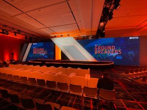 A view from the back of house of the Grond Breakers Stage at Conexpo-con/Agg 2026
