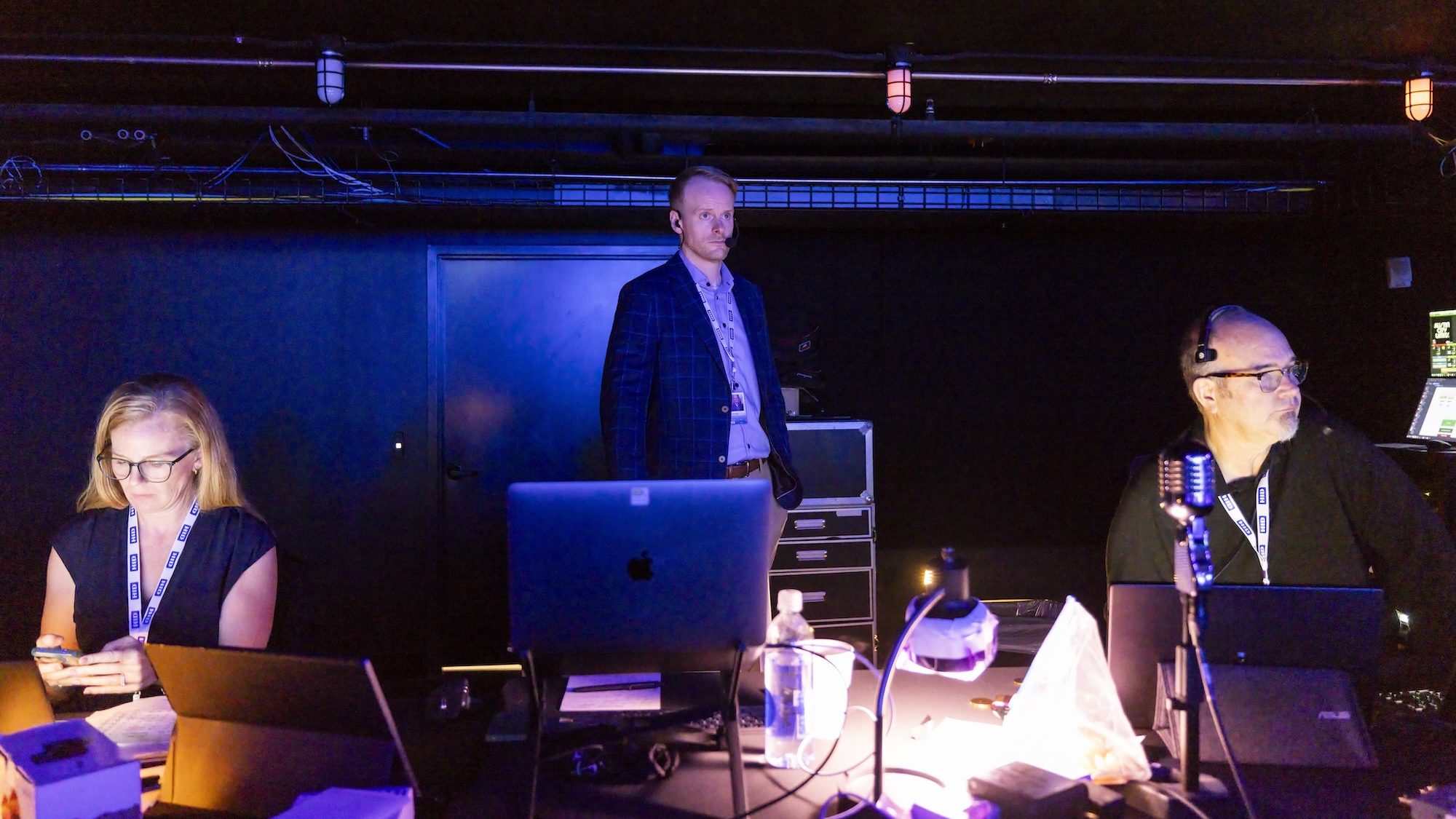 Tri-Marq managing partner and producer, Eric, watches the show from back of house.